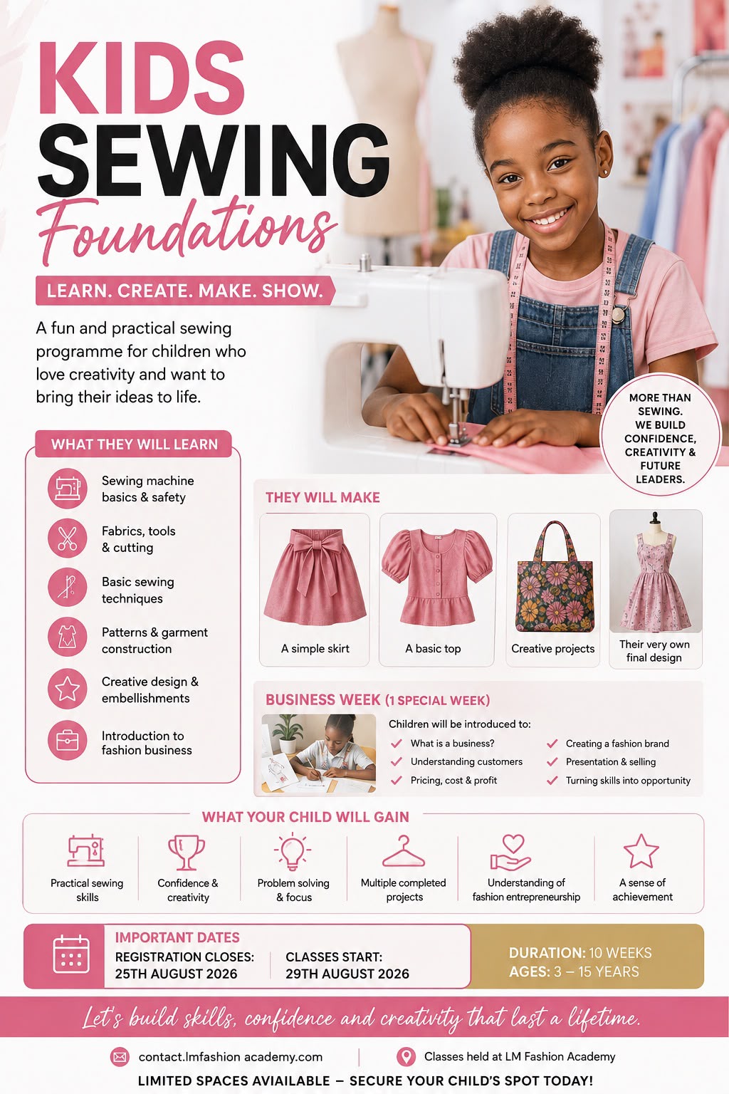 Kids Sewing Foundation Classes